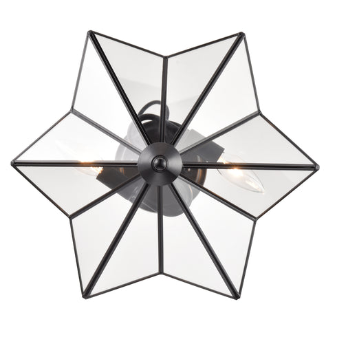 Farmhouse Ceiling Light Black Flush Mount Light Fixtures Glass Ceiling